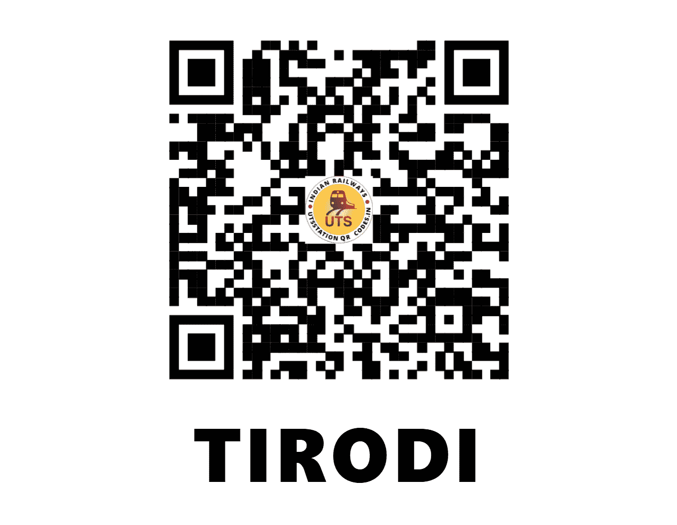 UTS QR Code for TIRODI - TRDI - SB (MADHYA PRADESH)